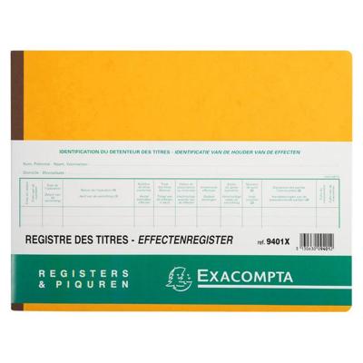 Exacompta effectenregister, ft 24 x 32 cm, tweetalig, voor BV-SRL