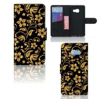 Samsung Galaxy A3 2017 Hoesje Gouden Bloemen - thumbnail