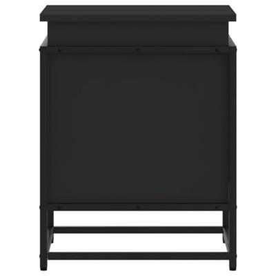 Opbergbox met deksel 40x40x51,5 cm bewerkt hout zwart