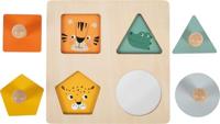 Montessori-vormen en -motieven baby puzzel small foot meerkleurig - thumbnail