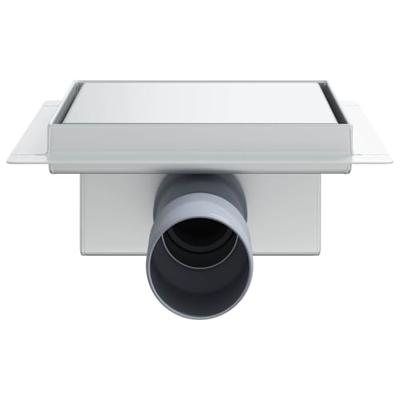 VidaXL 2 in 1 doucheafvoer zilver 15 x 15 cm roestvrij staal 304