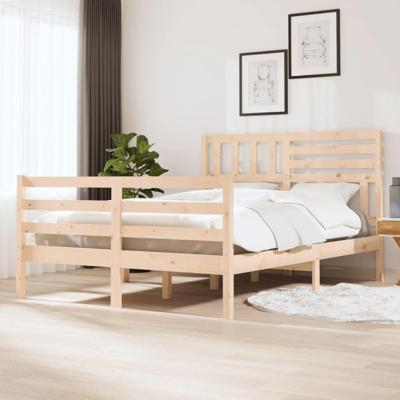 Bedframe zonder matras massief hout 120x200 cm
