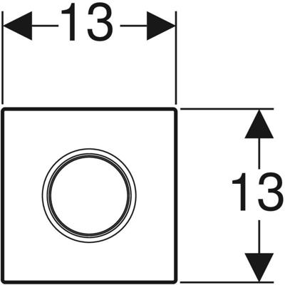 Bedieningspaneel Geberit Sigma 01 incl Achterpaneel voor Urinoir Wit