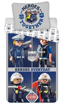Playmobil Dekbedovertrek heroes everyday 140 x 200 cm Playmobil Dekbedovertrek heroes everyday 140 x 200 cm