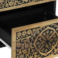 Bijzetkast 40x33x75 cm massief mangohout - thumbnail