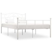 Bedframe metaal wit 160x200 cm - thumbnail