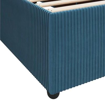 Bedframe met matras Blauw 120 x 190 cm Stof