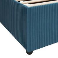 Bedframe met matras Blauw 90 x 190 cm Stof - thumbnail
