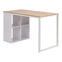 VidaXL Schrijftafel 120x60x75 cm eikenkleur en wit - thumbnail