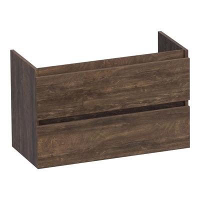 Brauer Joy - Onderkast Ondiep - 80 cm - met 2 Softclose Lades Greeploos en 1 Sifon Uitsparing - Grove