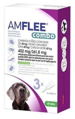 Amflee Combo 402mg spot-on hond XL (40+ kg) 3 pip.