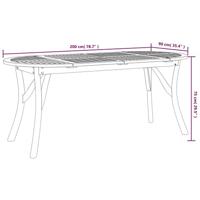 Tuintafel 200x90x75 cm massief acaciahout - thumbnail