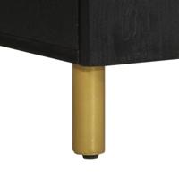 Dressoir 40x33x75 cm bewerkt hout zwart - thumbnail