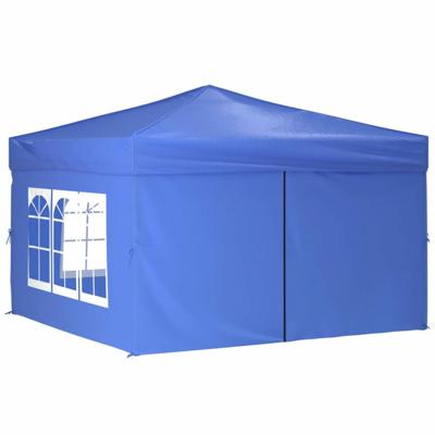 Partytent inklapbaar met zijwanden 3x3 m blauw Partytent inklapbaar met zijwanden 3x3 m blauw