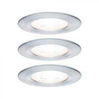 Paulmann Inbouwlamp voor badkamer Set van 3 stuks GU10 19.5 W Aluminium (gedraaid) - thumbnail