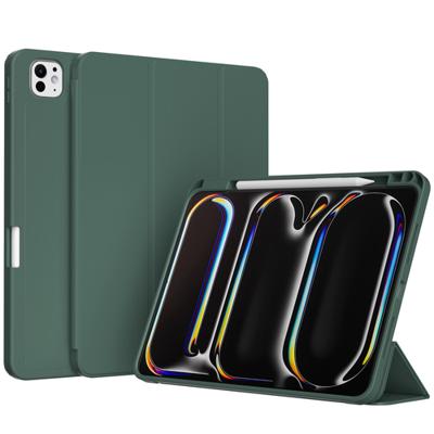 Accezz Smart Silicone Bookcase voor Apple iPad Pro 11 (2024) M4 Tablethoesje Groen