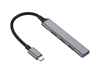 Equip 128961 USB-hub 4-poorts 1x3.0/3x2.0 USB->USB-C grijs