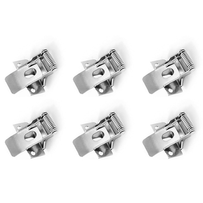 Set van 6 klemveren - Geschikt voor 30x120 cm LED Panelen - Plafondclips voor systeemplafond - Aluminium