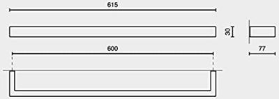 ZACK Linea Handdoekhouder 61,5x7,7x3cm zwart ZACK Linea Handdoekhouder 61,5x7,7x3cm zwart