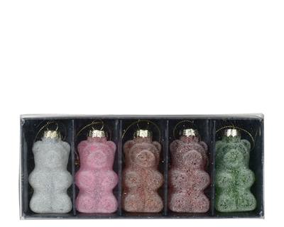 Kersthanger Gummy beer glas 8cm 5 stuks