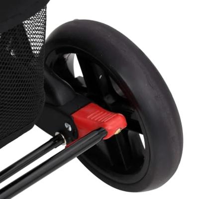 VidaXL Tweelingkinderwagen staal rood - thumbnail