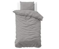 RoyalTextile - Uni Satijn Dekbedovertrek Katoen-Satijn - Grijs - 140 x 220 - thumbnail