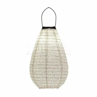 Solar Lampion Papier Wit 20x29cm