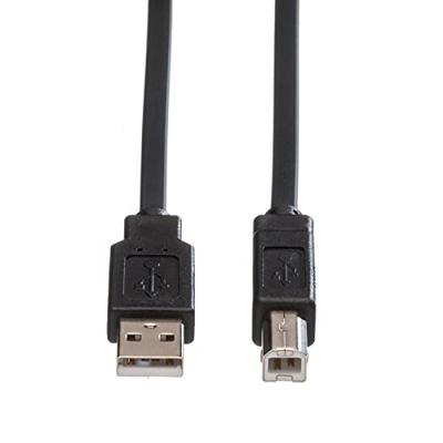 ROLINE Notebook-USB 2.0 plattekabel, type A-B, zwart, 1,8 m