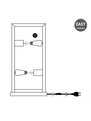 Home sweet home tafellamp Preto 2L - zwart Home sweet home tafellamp Preto 2L - zwart