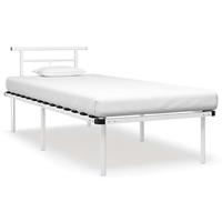 Bedframe metaal wit 90x200 cm - thumbnail