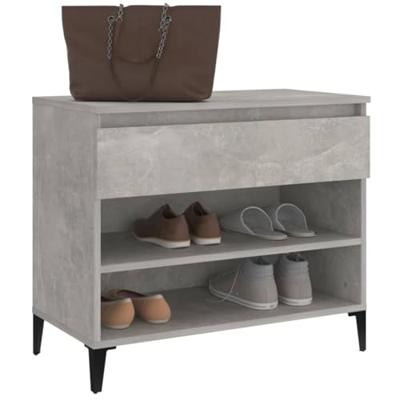 VidaXL Schoenenkast 70x36x60 cm bewerkt hout betongrijs