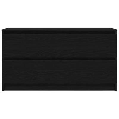 Tv-meubel 100x35x54 cm bewerkt hout zwart