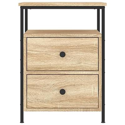 Nachtkastje 44x45x60 cm bewerkt hout sonoma eikenkleurig