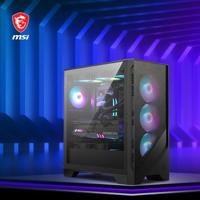 MSI MAG FORGE 321R AIRFLOW computerbehuizing Midi Tower Zwart, Transparant - thumbnail
