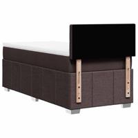 Boxspring met matras stof donkerbruin 90x200 cm - thumbnail