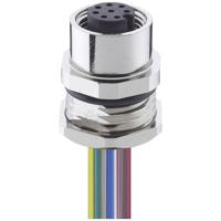 Lutronic 1220 12 T16CW 0,5m Sensor/actuator inbouwconnector M12 Aantal polen (sensoren): 12 Bus, inbouw 1 stuk(s) - thumbnail