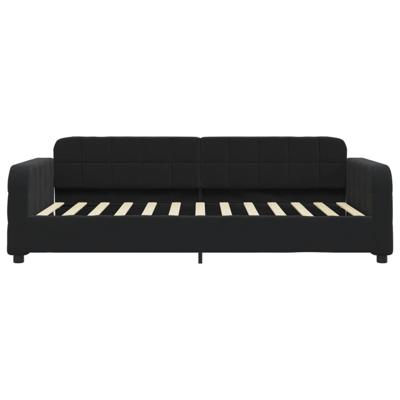 Slaapbank met matras 90x200 cm fluweel zwart