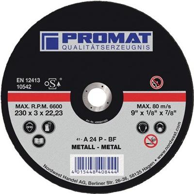 Promat/Tecwerk Doorslijpschijf | D180x3mm recht | staal | gat 22,23 mm - 4000841302