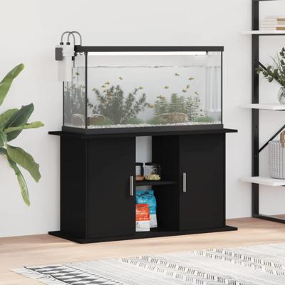 VidaXL Aquariumstandaard 101x41x58 cm bewerkt hout zwart VidaXL Aquariumstandaard 101x41x58 cm bewerkt hout zwart