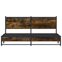 Bedframe zonder matras metaal gerookt eikenkleurig 180x200 cm - thumbnail