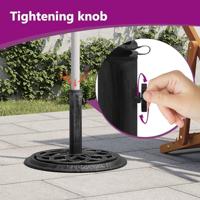 VidaXL Parasolvoet 44x44x31 cm gietijzer zwart - thumbnail