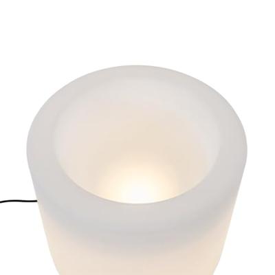 QAZQA Buiten vloerlamp bloempot wit IP44 - Flowerpot