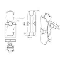 Double socket arm voor 1,5 bal - thumbnail