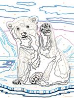 Ravensburger CreArt Schilderen op nummer geweldige ijsbeer - thumbnail