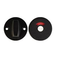 Ivana ronde rozet - vrij-/bezet - mat zwart - thumbnail