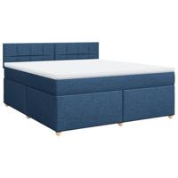 Boxspring met matras stof blauw 180x200 cm - thumbnail