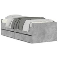Bedframe met lades betongrijs 90x200 cm - thumbnail