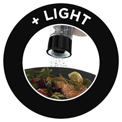 Zout- en pepermolenset - RUSSELL HOBBS - 28010-56/RH - Fijne of grove maling - LED-lampje - Zwart