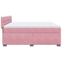 Boxspring met matras fluweel roze 180x200 cm - thumbnail