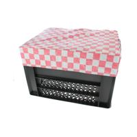 Fietskrat Hoes Kratcover Medium Pink Checkers - thumbnail